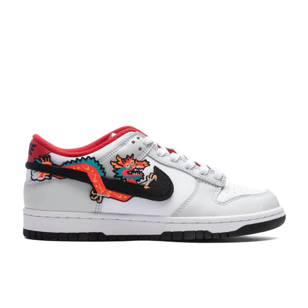 Dunk Low GS White Black University Red