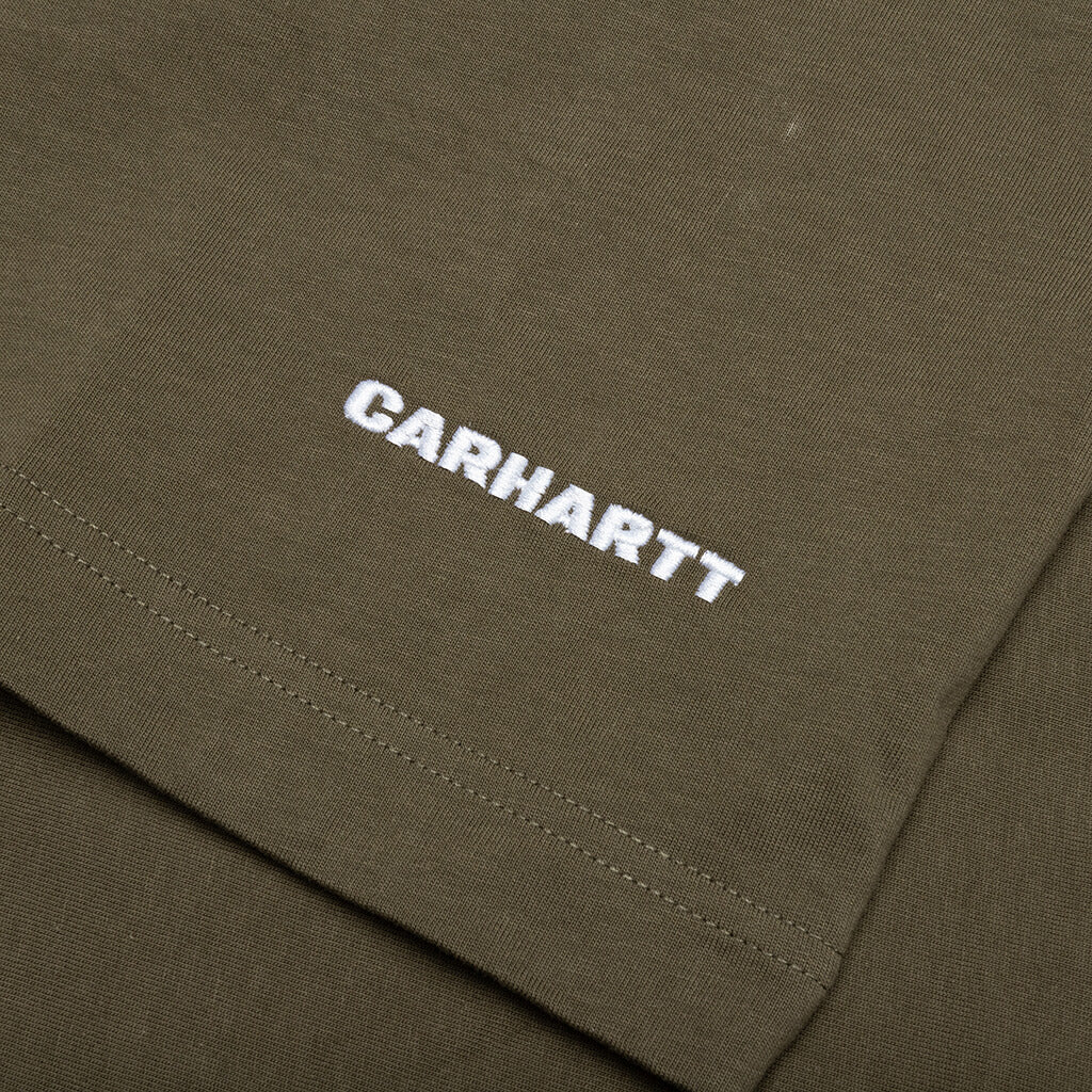 Link Script L S T Shirt Nettle White