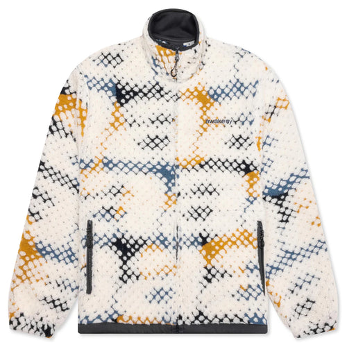 Printed A Fleece Zip Jacket Multi