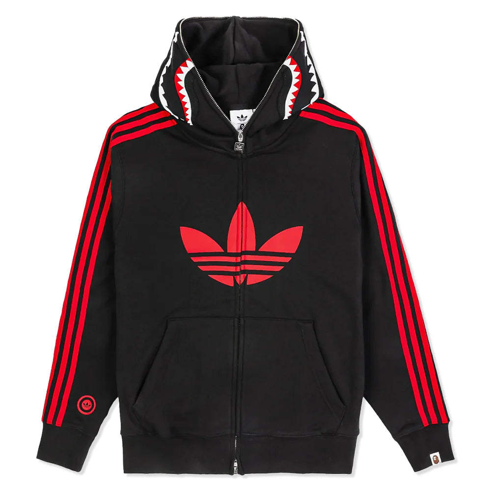 Adidas x BAPE Shark Full Zip Hoodie Black