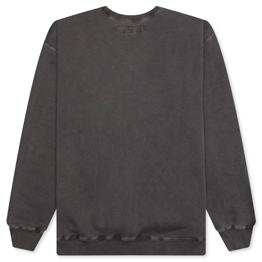 Pigment Dyed Sweat Shirt L S Black