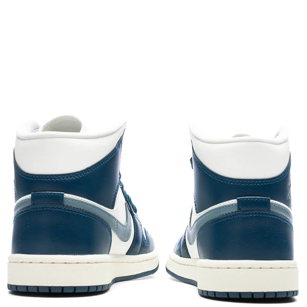 Womens Air Jordan 1 Mid Sky J FR Blue Ozone Blue Sail