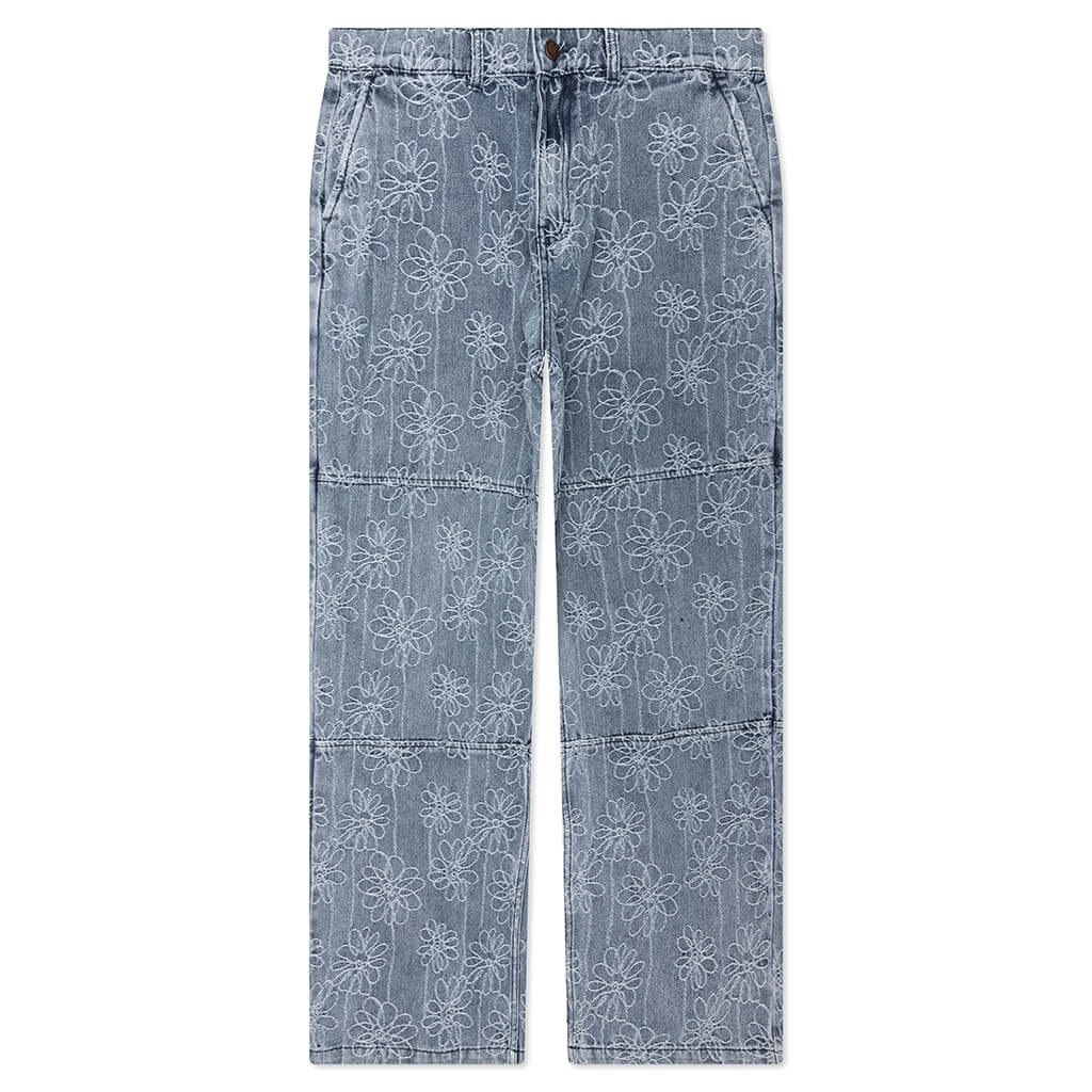 Flower Denim Pant Light Indigo