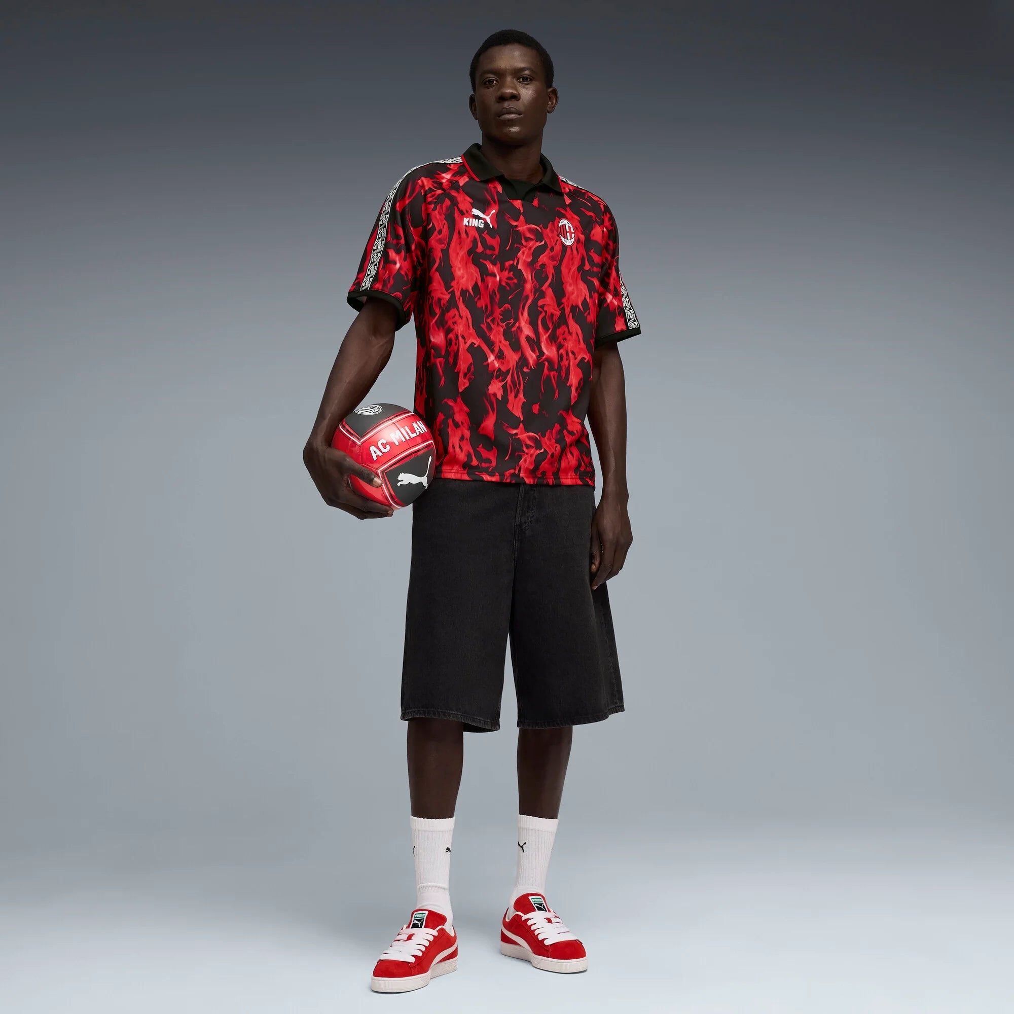 PUMA AC Milan King Retro Mens Soccer Jersey 2026 Red Black