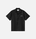 Delray Mens Short Sleeve Shirt Black