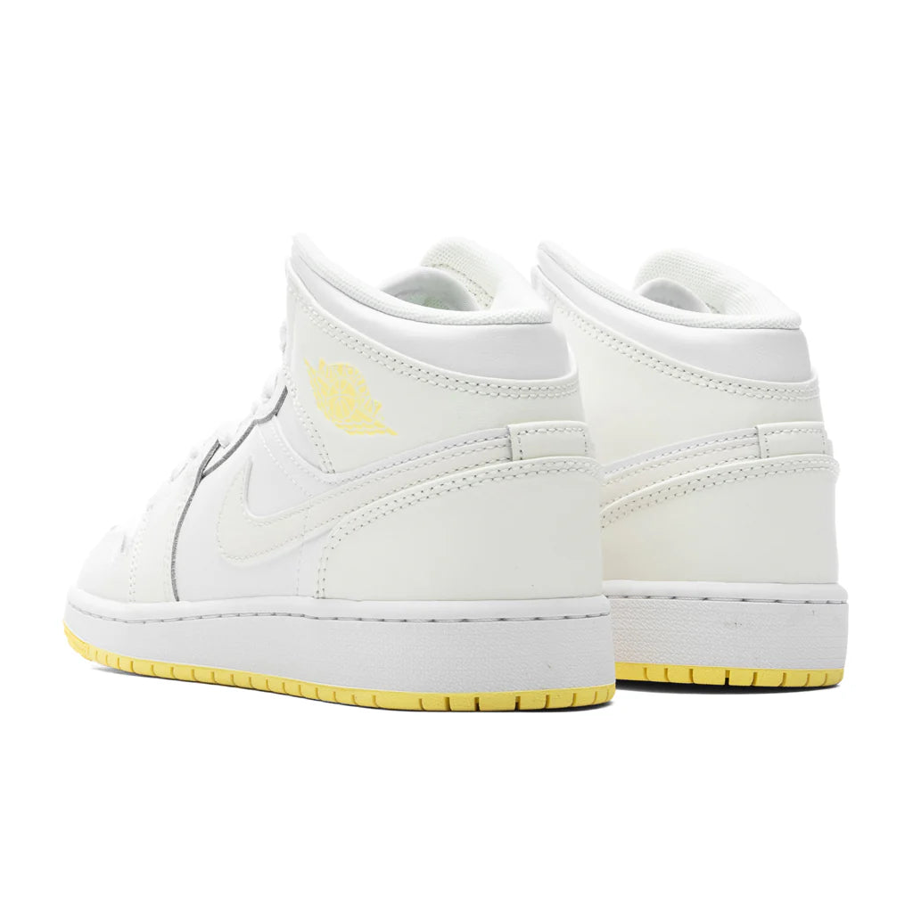 Air Jordan 1 Mid GS Sail Light Laser Orange White