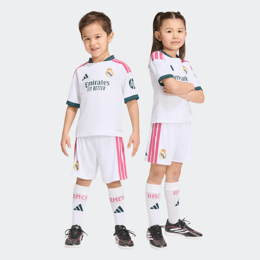 adidas Real Madrid Home Soccer Mini Kids Set 26 27 White