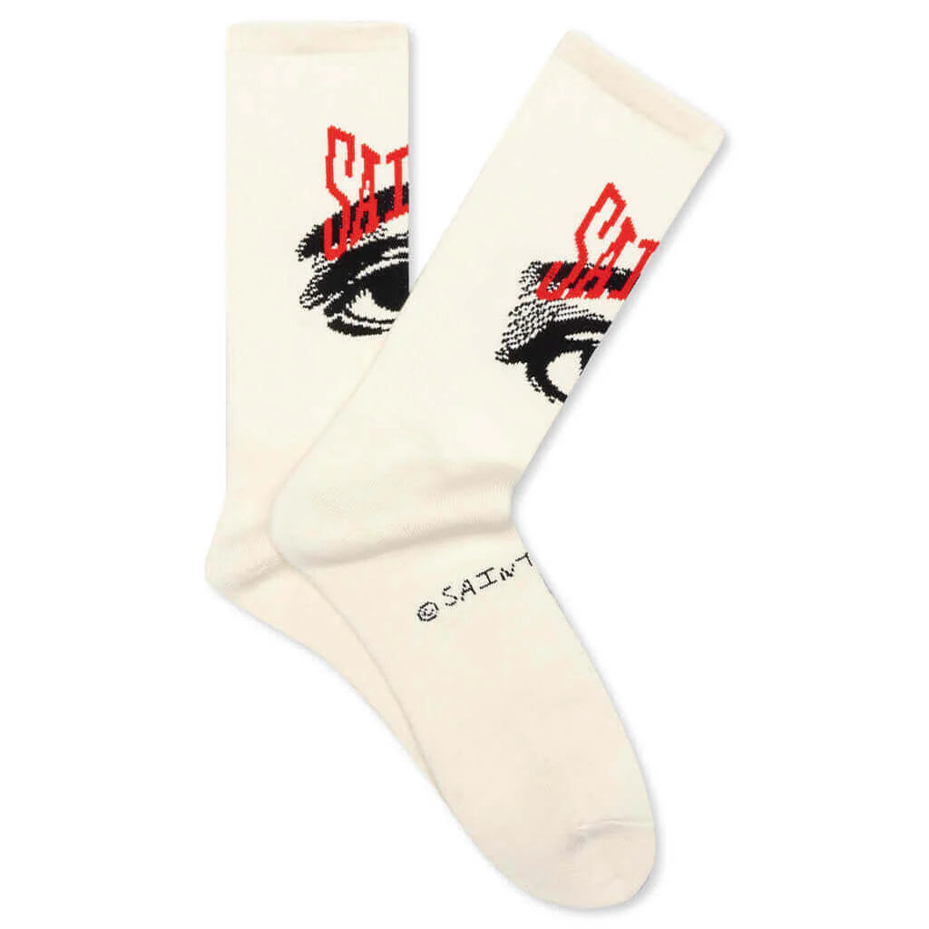 Eye Socks Ecru