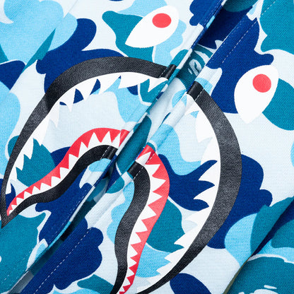 Kids Abc Camo Shark Zip Hoodie Blue