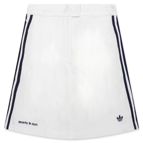 Womens Adidas x Sporty Rich Skort Core White Night Navy