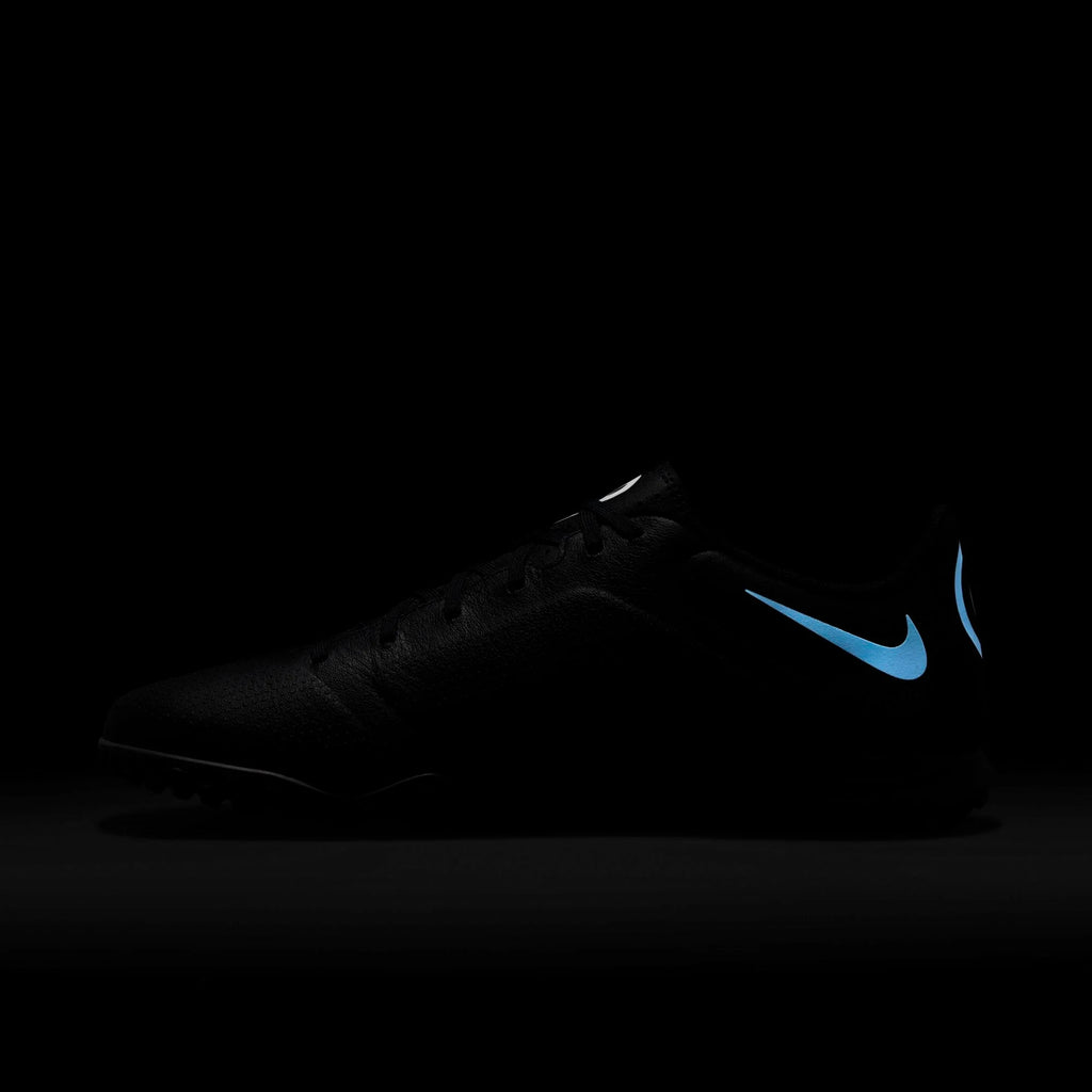 Nike Tiempo Legend 9 Academy TF Turfs Soccer Cleats Black Black Iron Grey