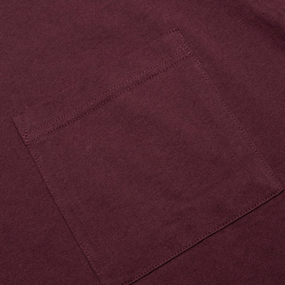 Jersey Braque Pocket Tee Maroon