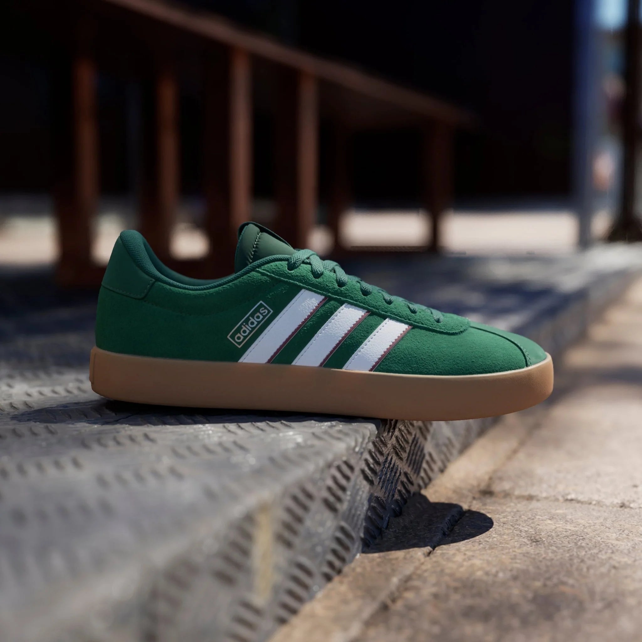 adidas VL Court 30 Shoes Dark Green White Collegiate Burgundy