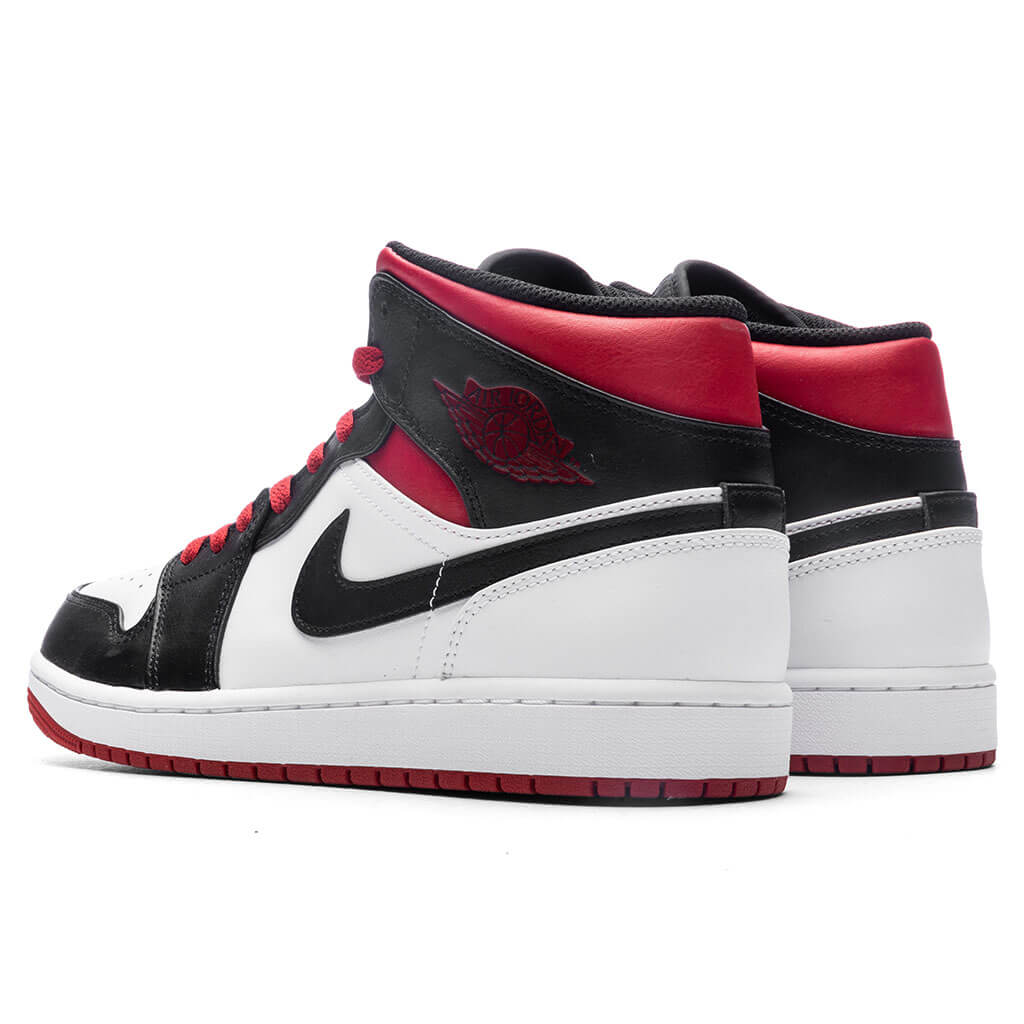 Air Jordan 1 Mid White Gym Red Black