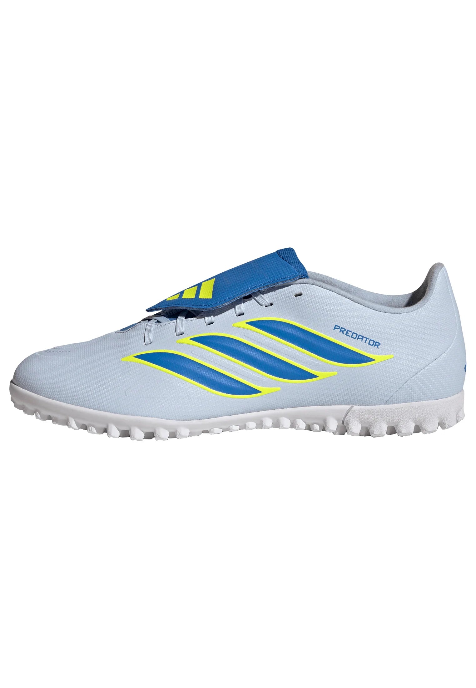 adidas Predator Club Fold Over Tongue TF Turf Mens Soccer Cleats Sky Blue Yellow