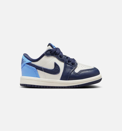Air Jordan 1 Retro Low OG Obsidian Infant Toddler Lifestyle Shoe Obsidian University Blue Sail