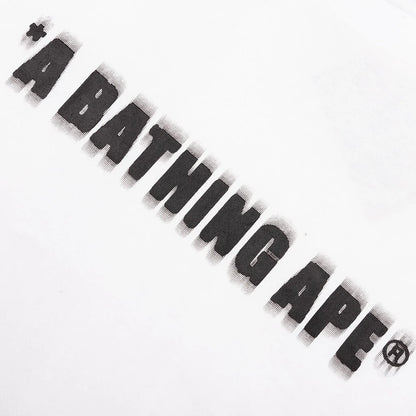 Spray Print Bathing Ape Logo Relaxed Fit Tee Black