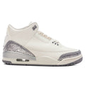 Womens Air Jordan 3 Retro Sail Cement Grey Metallic Silver