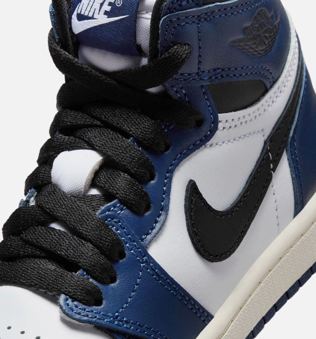 Air Jordan 1 Retro High OG Midnight Navy Preschool Lifestyle Shoe Midnight Navy White