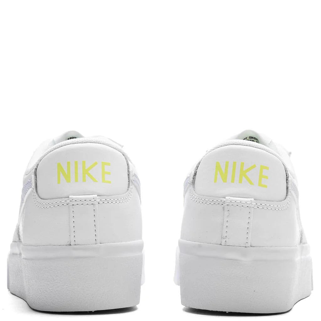 Womens Blazer Low Platform White Blue Tint Light Lemon Twist