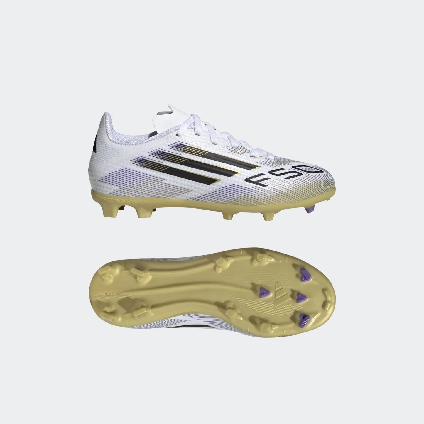 adidas F50 League Firm Multi Ground Boots Kids White Black