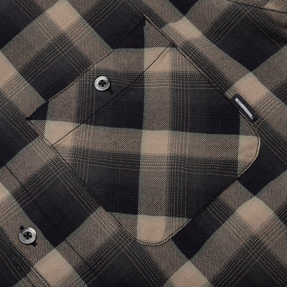 Half Hombre Check Shirt L S Beige