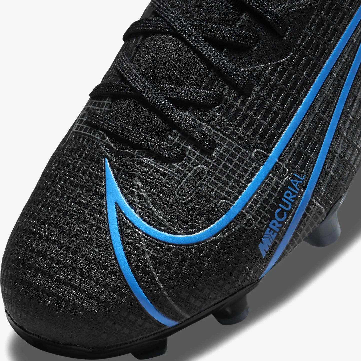 Nike JR Mercurial Superfly 8 Academy Firm Ground Soccer Cleats Black Iron Grey