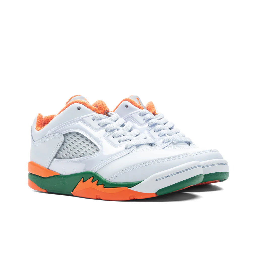 Air Jordan 5 Retro Low PS Football Grey Brilliant Orange Pine Green