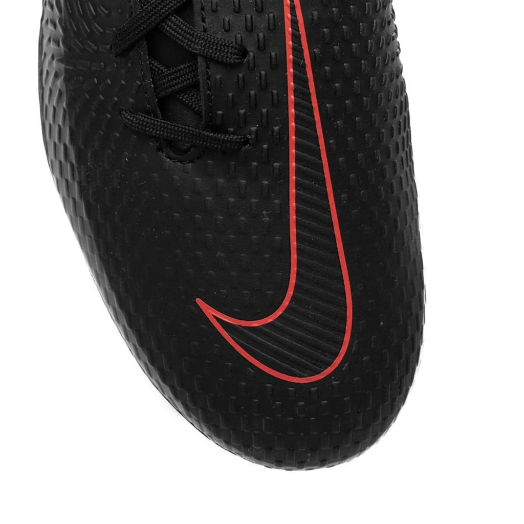 Nike Phantom GT Academy AG Artificial Grass Soccer Cleats Black Chile Red Dark Smoke Grey