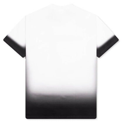 Spray Print Bathing Ape Logo Relaxed Fit Tee Black