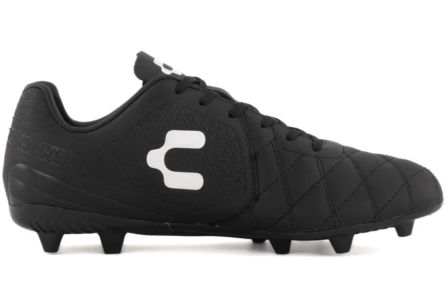 Charly Legendario LT FG 20 Firm Ground Soccer Cleats Black Grey