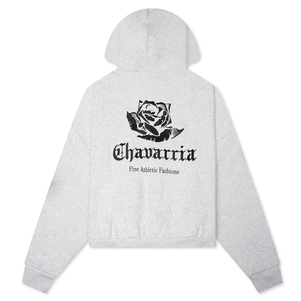 adidas Originals x Willy Chavarria Full Zip Logo Hoodie Light Grey Heather