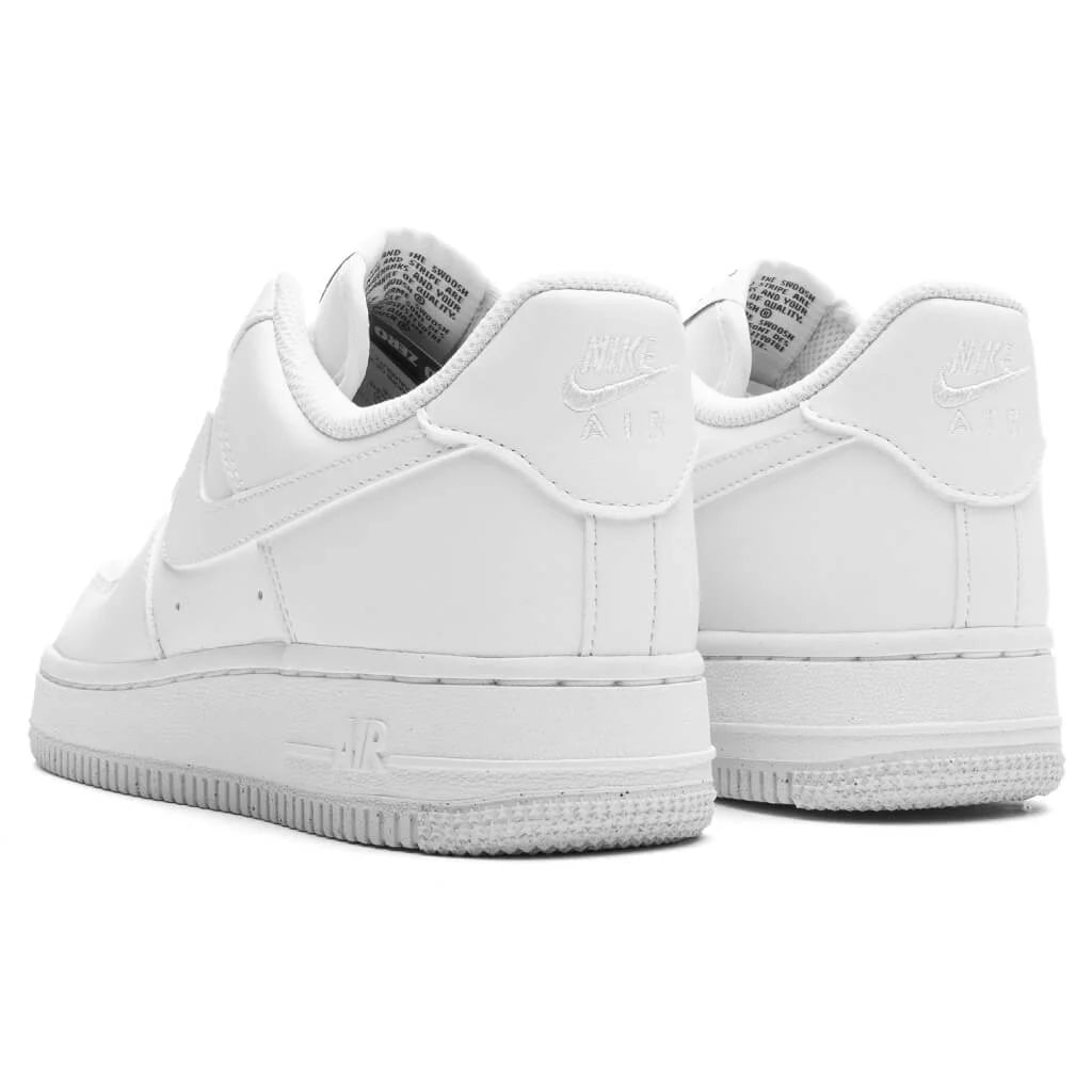 Womens Air Force 1 07 Next Nature White Black Metallic Silver