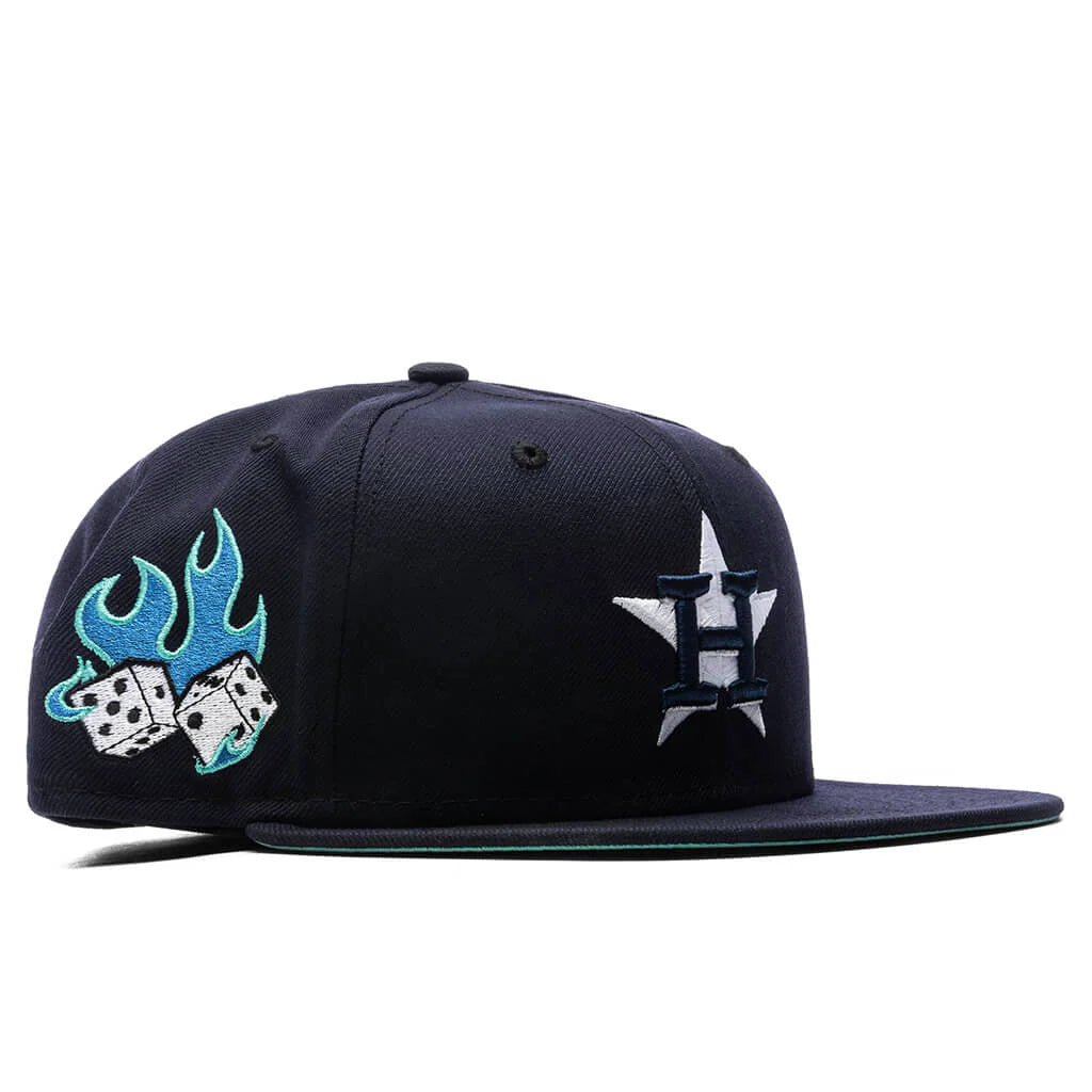 Feature x New Era Flaming Dice 59FIFTY Fitted Houston Astros
