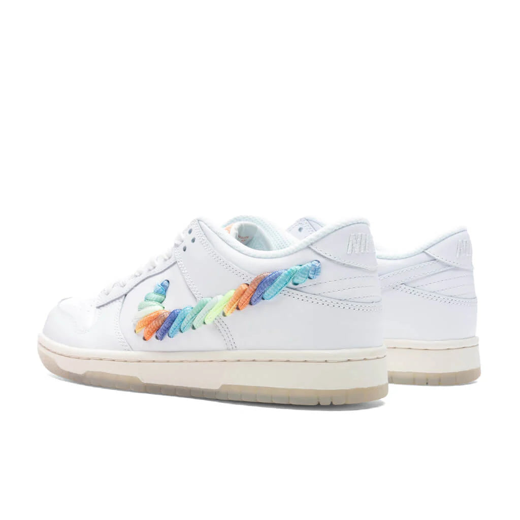 Dunk Low Rainbow Swoosh GS White Multi Terra Blush