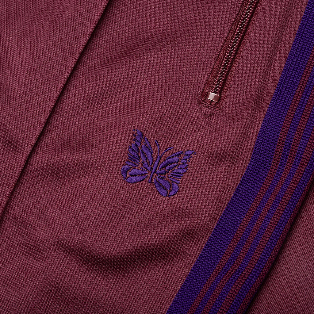 Boot Cut Track Pant Poly Smooth Wine