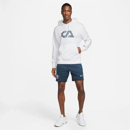 Nike Club America Mens French Terry Soccer Hoodie White