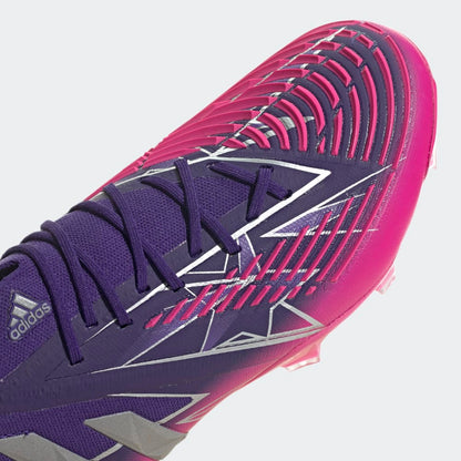 adidas Predator Edge1 FG Firm Ground Boots College Purple Silver Metallic Shock Pink