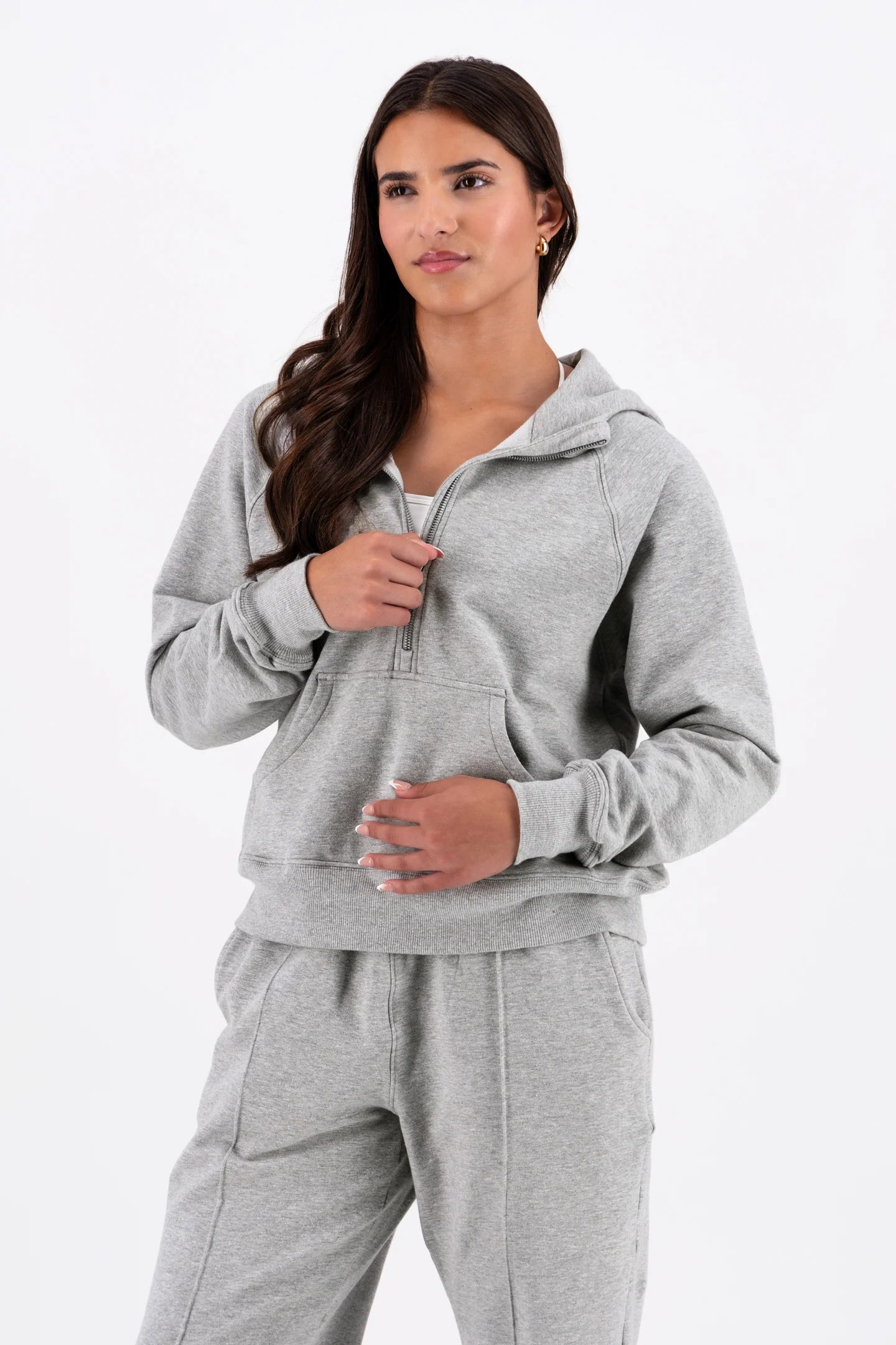 Half Zip Hooded Pullover