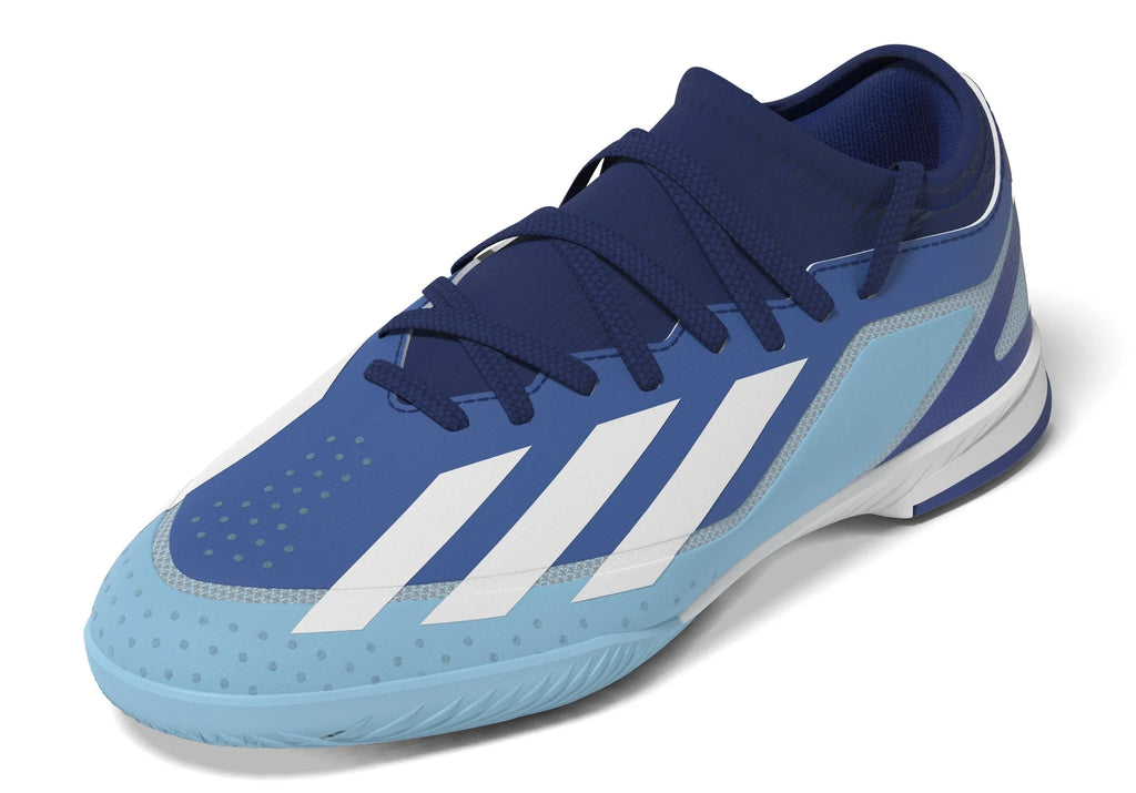 adidas X Crazyfast3 IN Junior Indoor Soccer Shoes Royal White