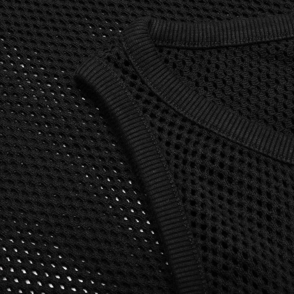 Cotton Big Mesh Tank Black