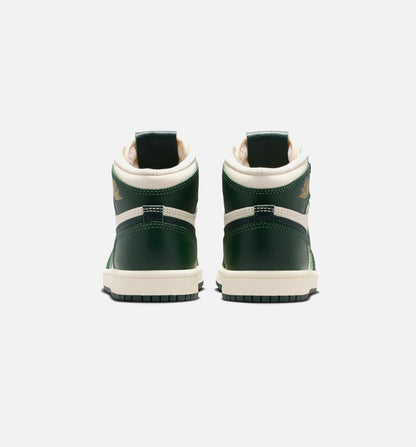 Air Jordan 1 Retro High OG Pro Green Preschool Lifestyle Shoe Pale Ivory Pro Green Fir Coconut Milk Free Shipping