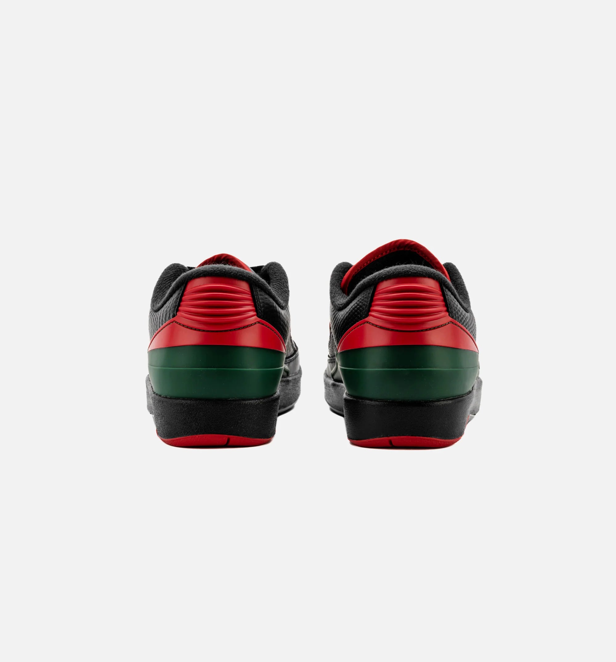 Air Jordan 2 Retro Low Christmas Grade School Lifestyle Shoe Black Fire Red Cement Grey