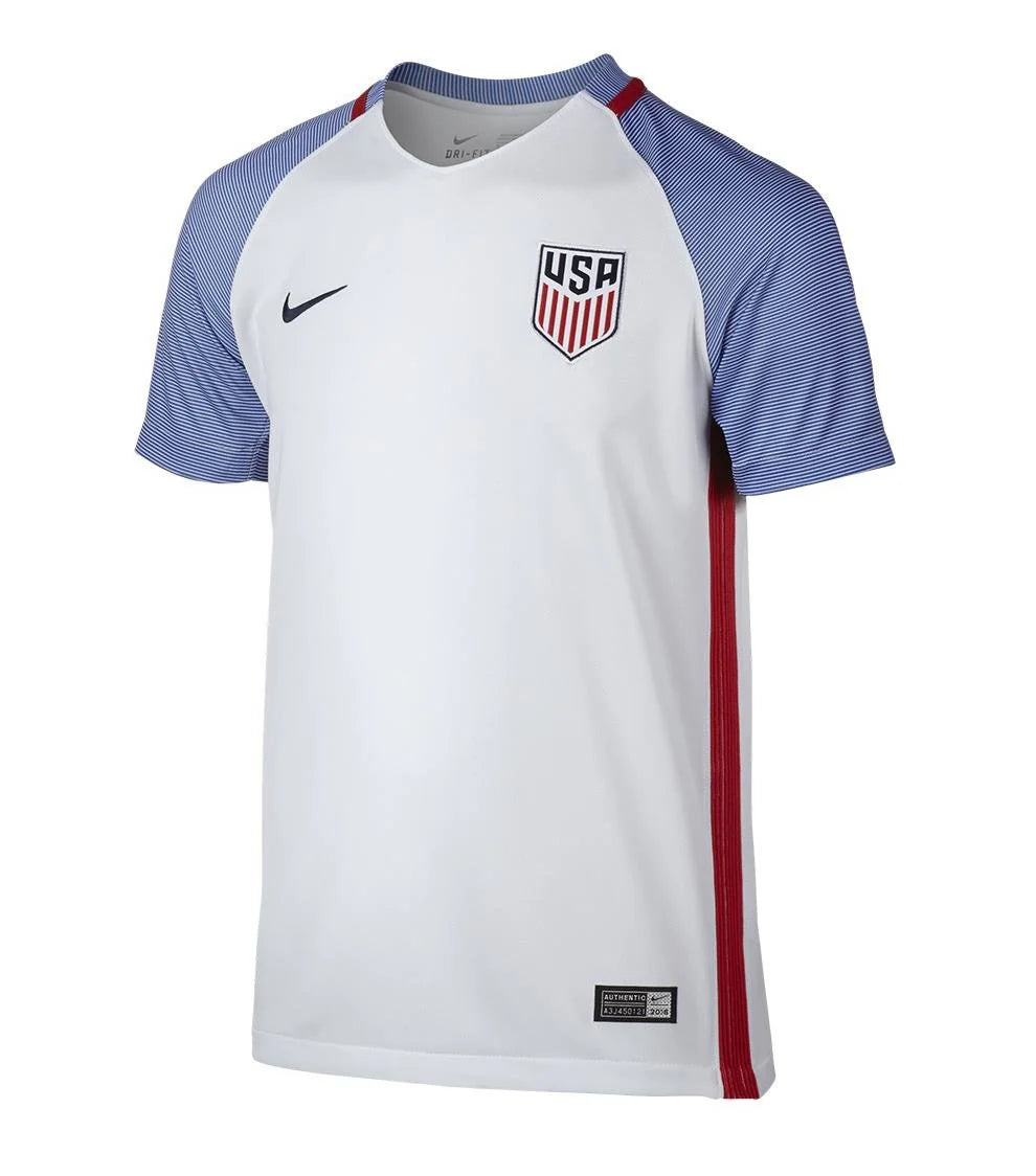 Nike USMNT 16 Stadium Home Youth Jersey White Royal