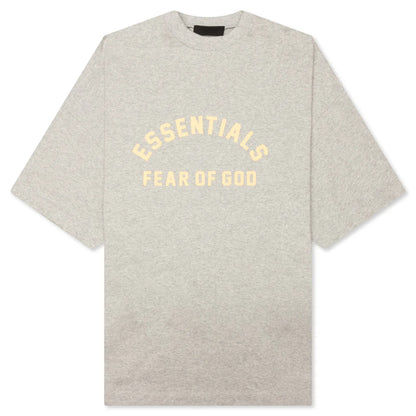 Heavy Jersey Crewneck T Shirt Light Heather Grey