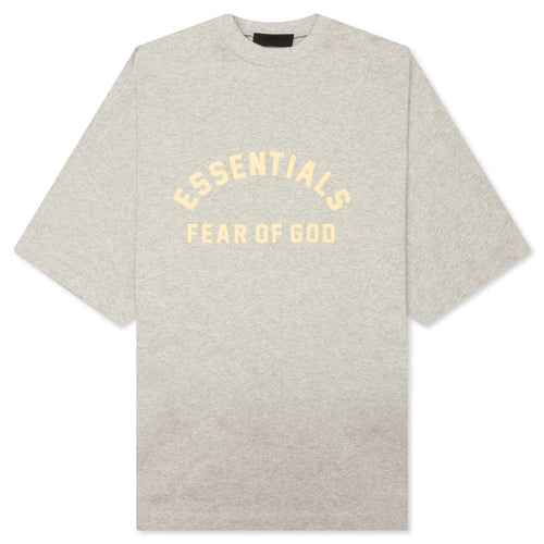 Heavy Jersey Crewneck T Shirt Light Heather Grey