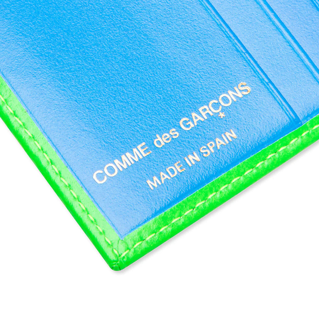 Comme des Garcons Super Fluo Wallet Green Blue