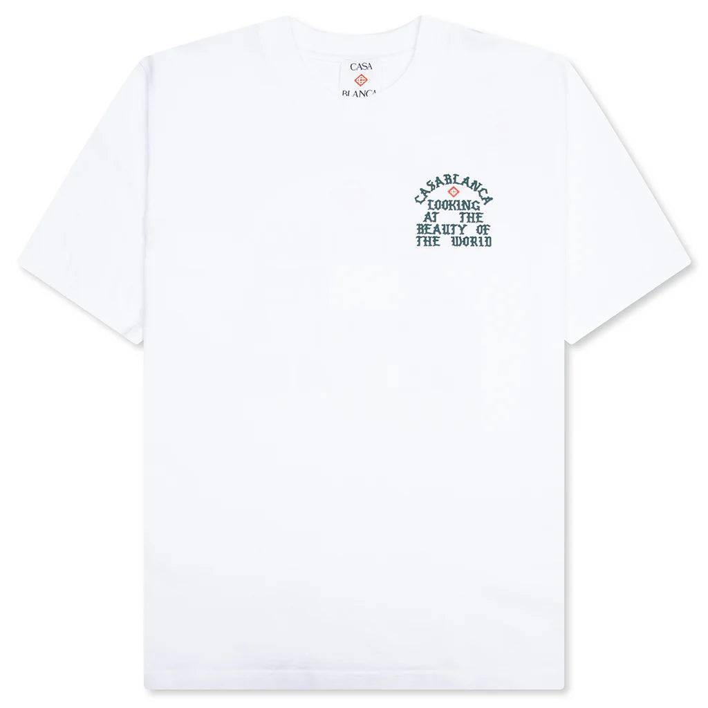 Beauty of the World Printed T Shirt White