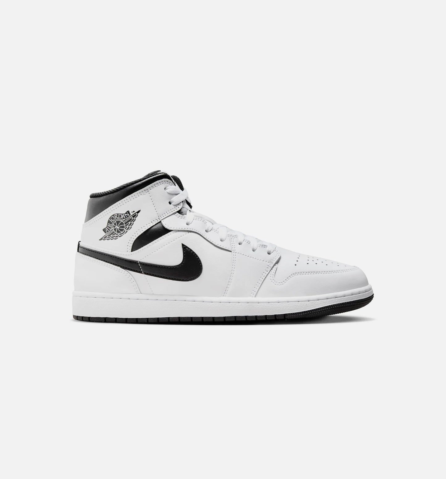 Air Jordan 1 Mid Mens Lifestyle Shoe White Black