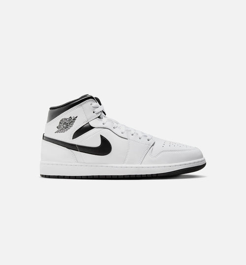Air Jordan 1 Mid Mens Lifestyle Shoe White Black